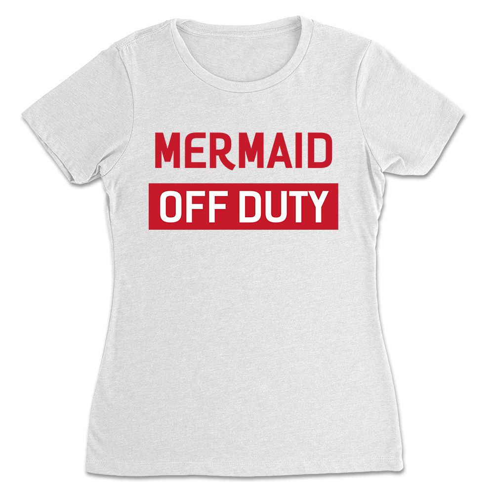 Mermaid Off Duty White T-shirt Lady mockup