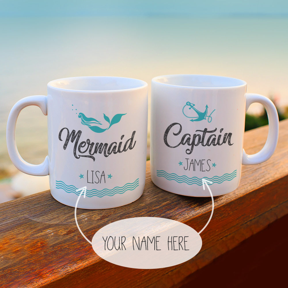 Mermaid coffee Captain Mug Set